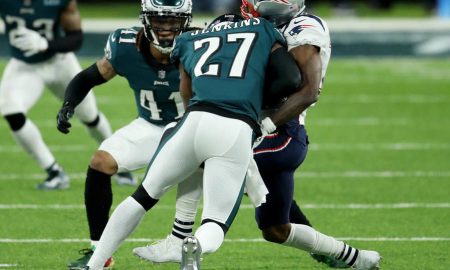 Brandin Cooks face big head injury after hit by the Eagles' Malcolm Jenkins during the match