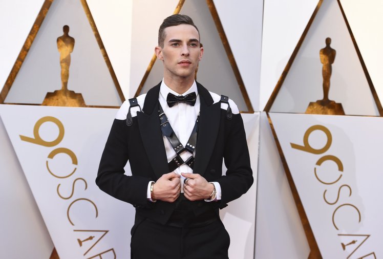 Adam Rippon seen wearing a harness at the Oscars