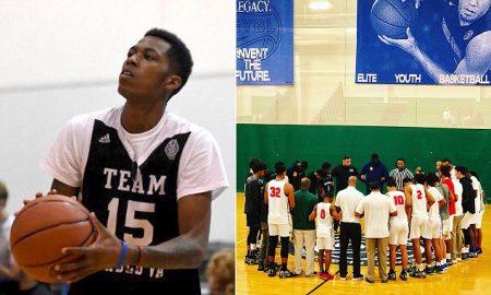 Top school basketball James Hampton collapses and dies during Nike Elite Youth Basketball League game