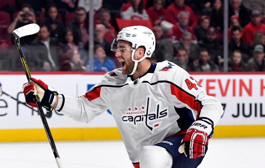 Washington Capitals forward Tom Wilson takes issue with Anton Stralman hard hit in Game 3