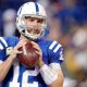 Luck throws a football for the first time in minicamp