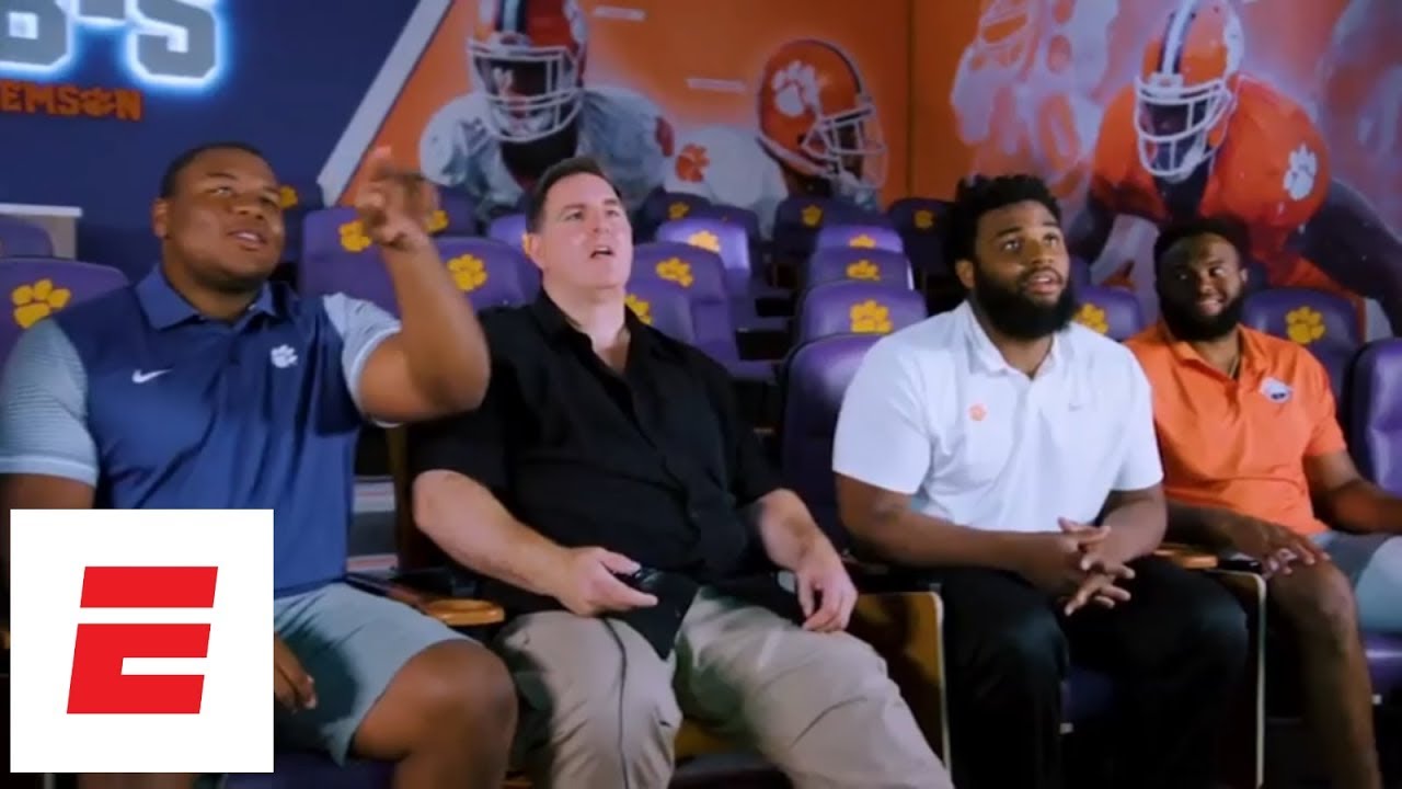 Clemson Tigers’ Dline chats with Trevor Match on his college football