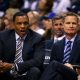 Steve Kerr talks with Alvin Gentry before Warriors signed a contract with DeMarcus