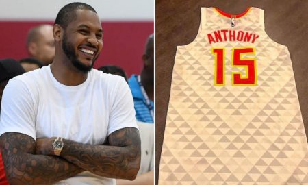 Atlanta Hawks sends brand new Atlanta jersey to Carmelo Anthony