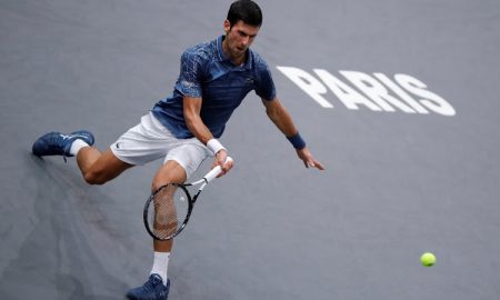Novak Djokovic wins his second round match in Paris Masters
