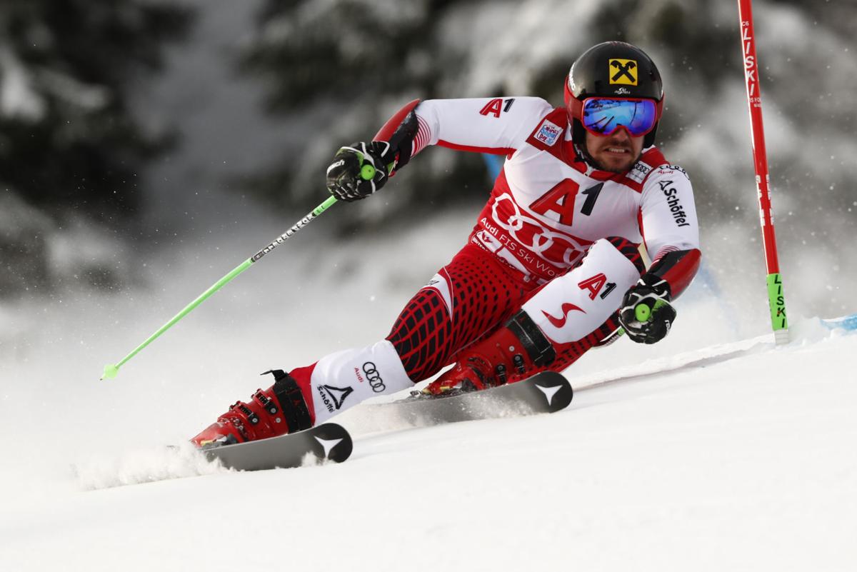 Matts Olsson manages to get the narrow lead in World Cup GS after opening run