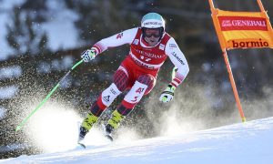 Vincent Kriechmayr is leading Kilde in the final downhill training in Bormio