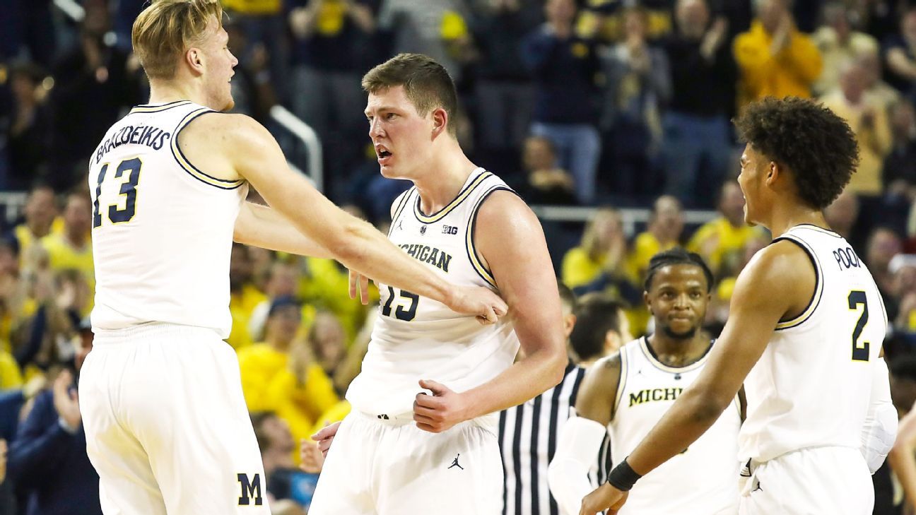 The college basketball teams of Nevada & Michigan are currently in top-tier