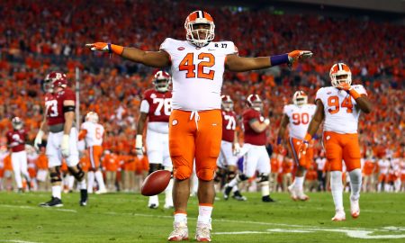Christian Wilkins is all ready, set and he splits