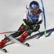 By a massive Margin, the giant Slalom is led by Shiffrin