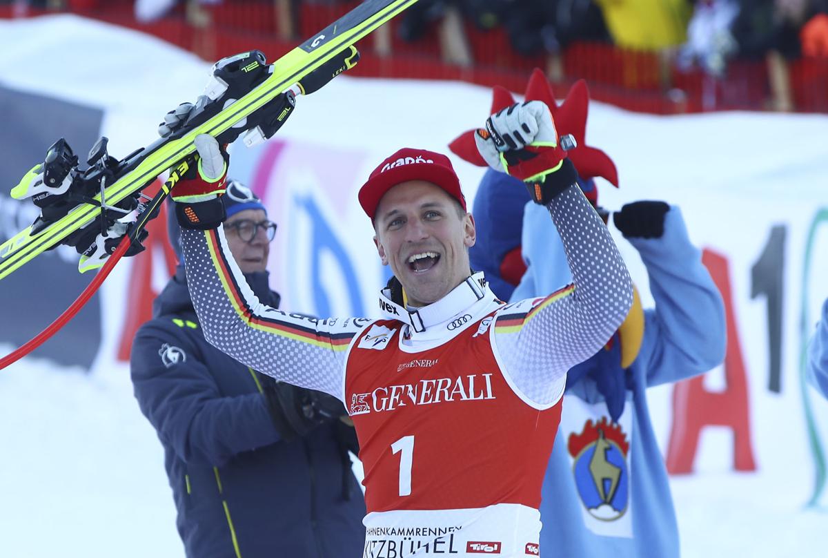 Joseph Ferstl is the first ever German skier to have a victory in the Super-G training