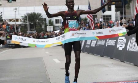 Ezekiel Kipsang claims victory on the Marathon debut in Miami