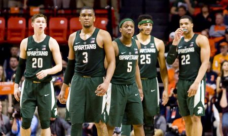 In the power ranking, Michigan State falls again