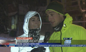 Female Runner Hilariously Wipes That Snowy Weather is "perfect" To Run (VIDEO)