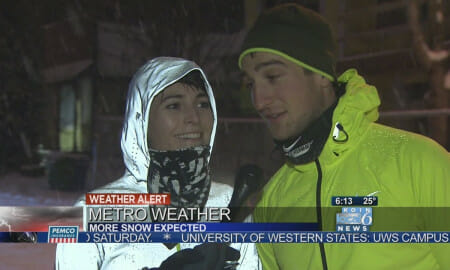Female Runner Hilariously Wipes That Snowy Weather is "perfect" To Run (VIDEO)